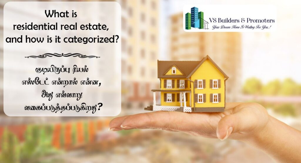 What is residential real estate and how is it categorized?