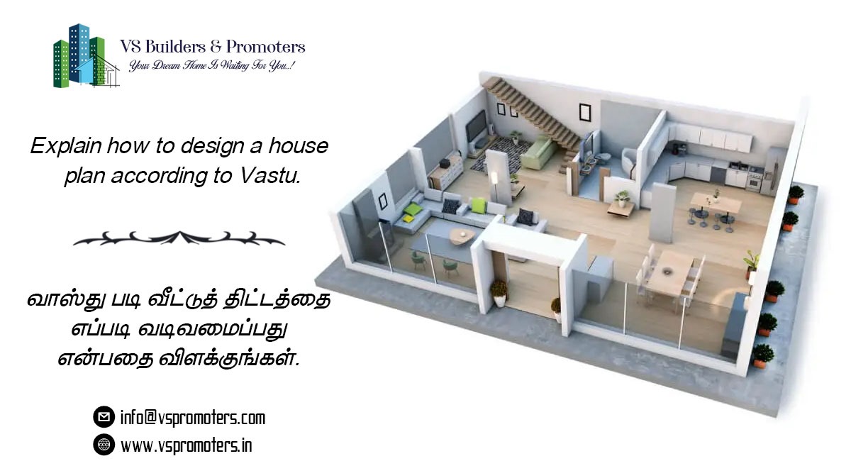 Explain how to design a house plan according to Vastu.
